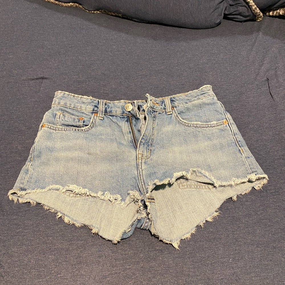 Raw Hem Jean Shorts